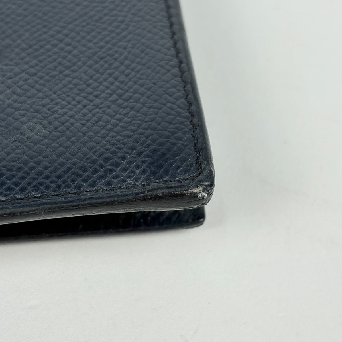 Hermes Citizen Twill Long Silk in Wallet Veau Blue Chien — view 4