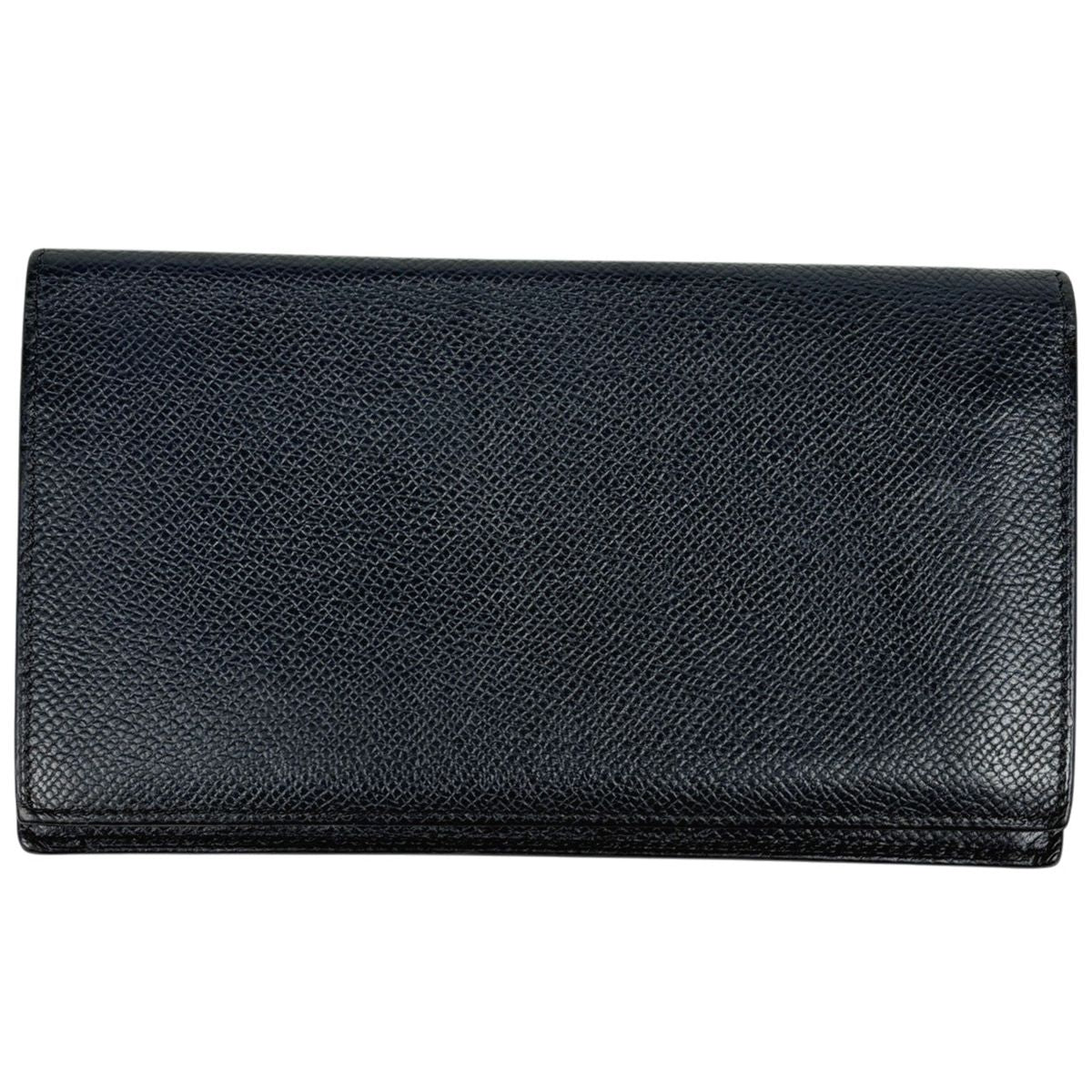 Hermes Citizen Twill Long Silk in Wallet Veau Blue Chien