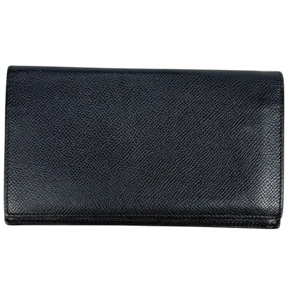 Hermes Citizen Twill Long Silk in Wallet Veau Blue Chien