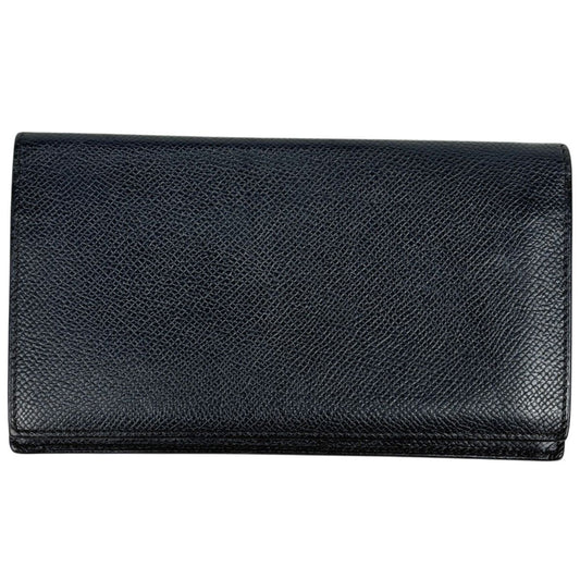 Hermes Citizen Twill Long Silk in Wallet Veau Blue Chien