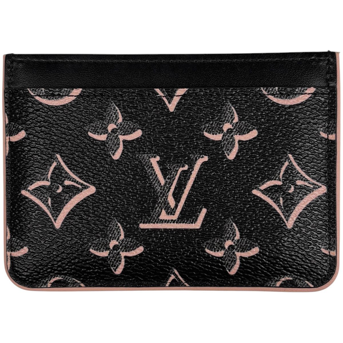 Louis Vuitton Card Holder LV Side Up Passcase Case Monogram Noir Pink