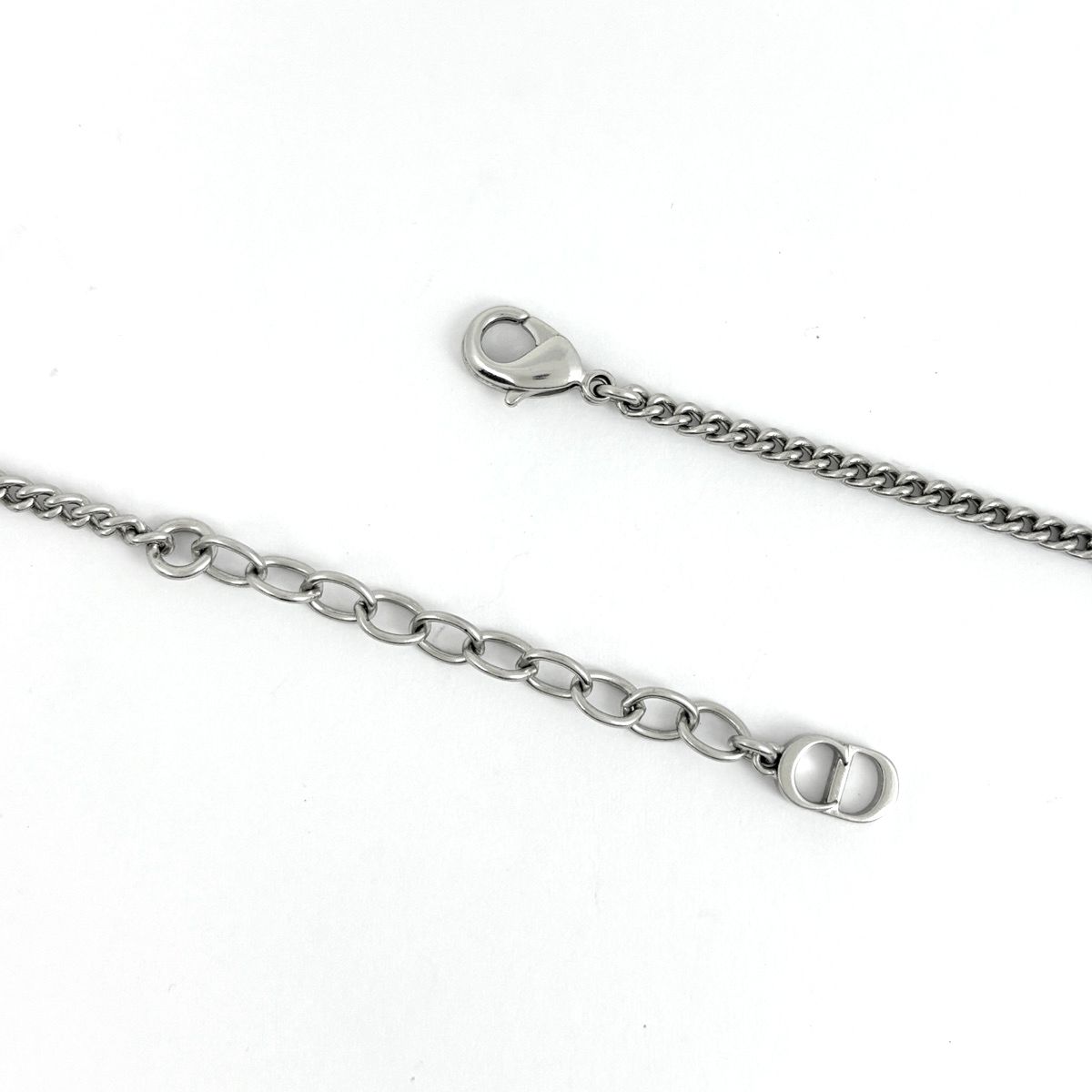 Dior Logo Necklace Contrast Silver — view 3