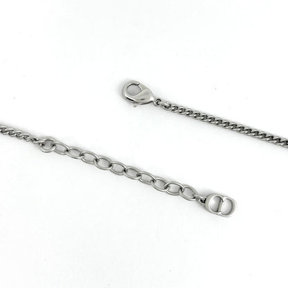 Dior Logo Necklace Contrast Silver — view 3