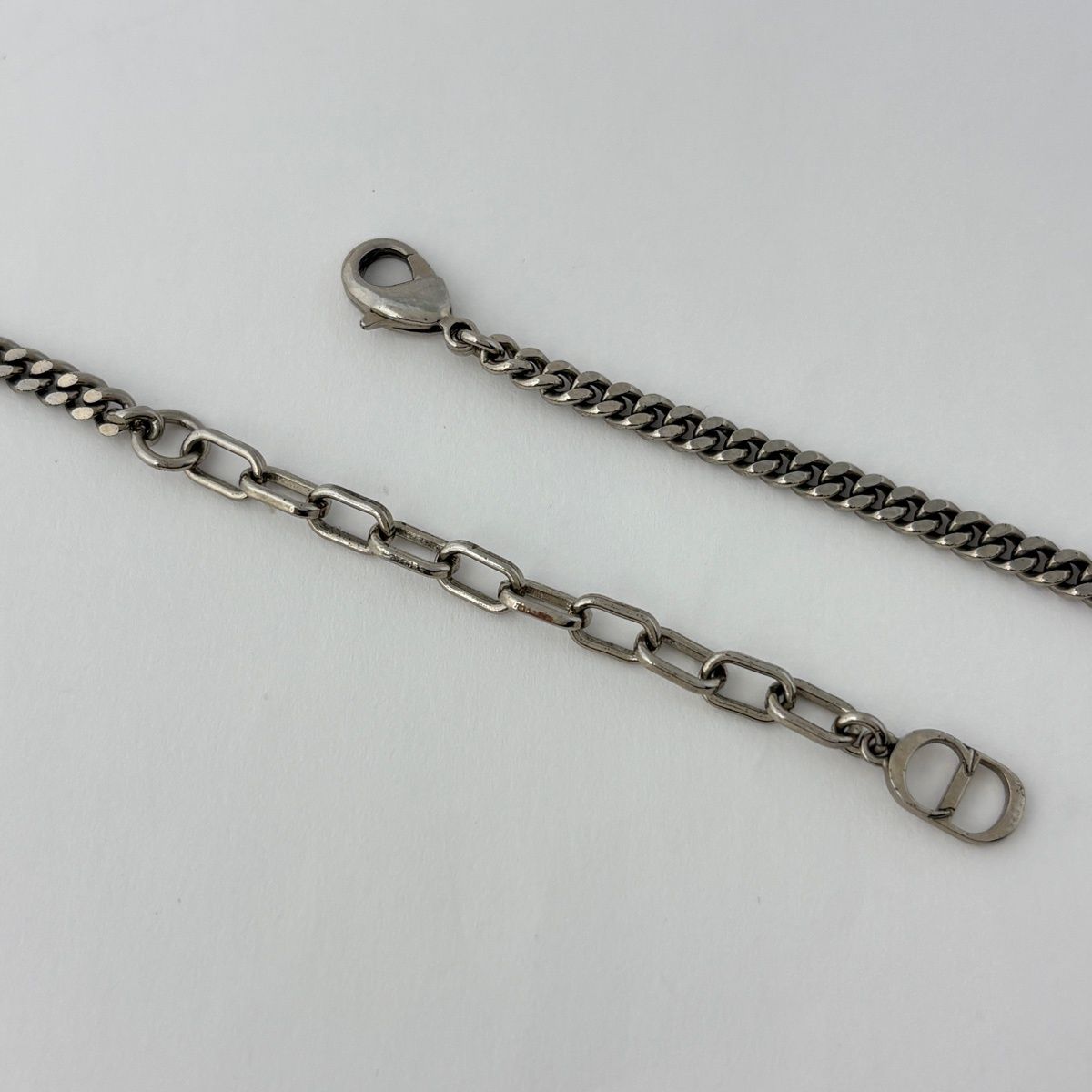 Dior Dog Tag Necklace Logo Silver Plated — view 3