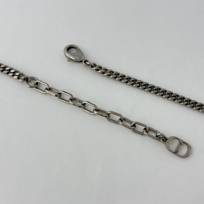 Dior Dog Tag Necklace Logo Silver Plated — view 3