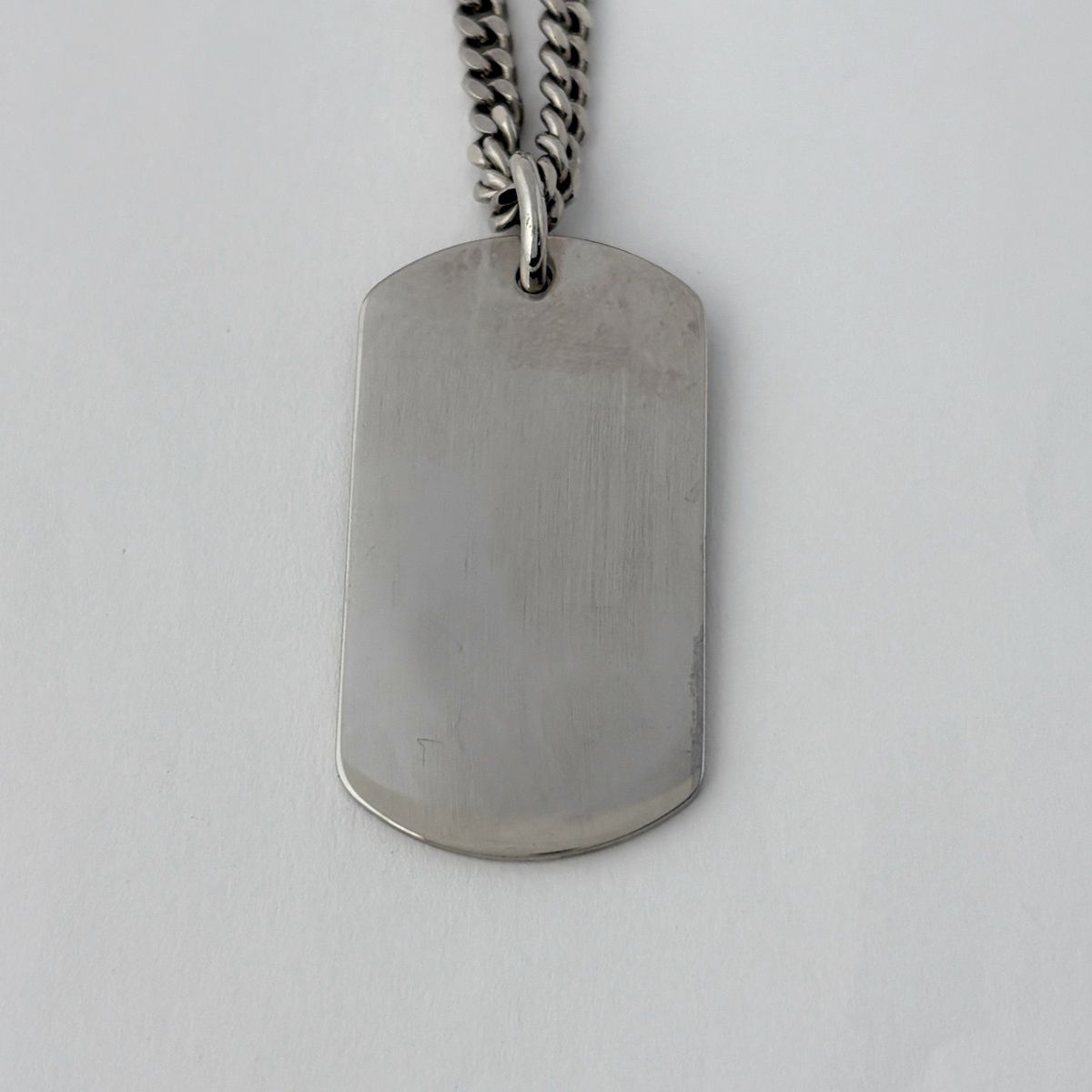 Dior Dog Tag Necklace Logo Silver Plated — view 2