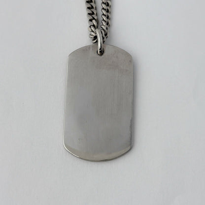 Dior Dog Tag Necklace Logo Silver Plated — view 2