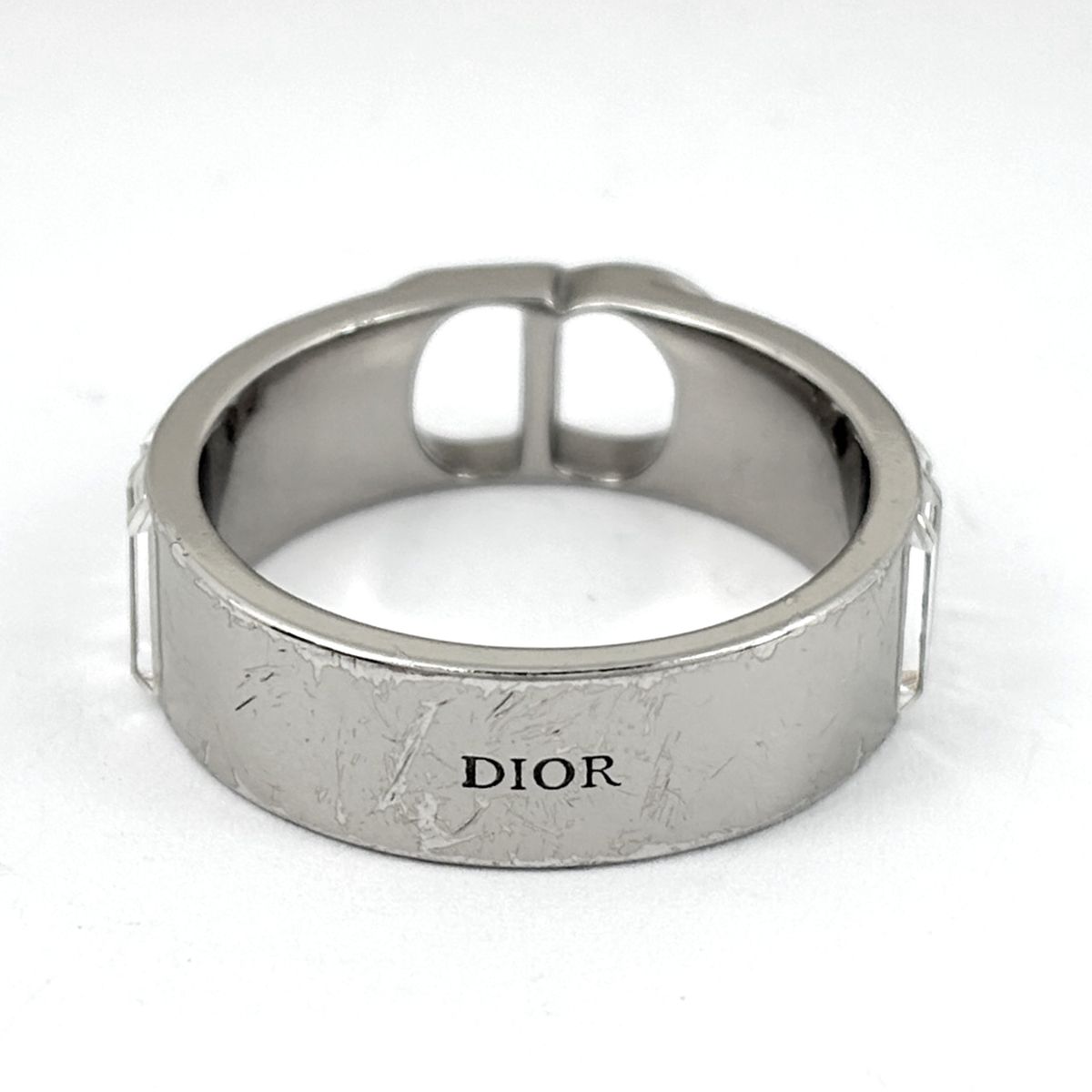 Dior Logo Ring Rhinestone No 19 Silver — view 4