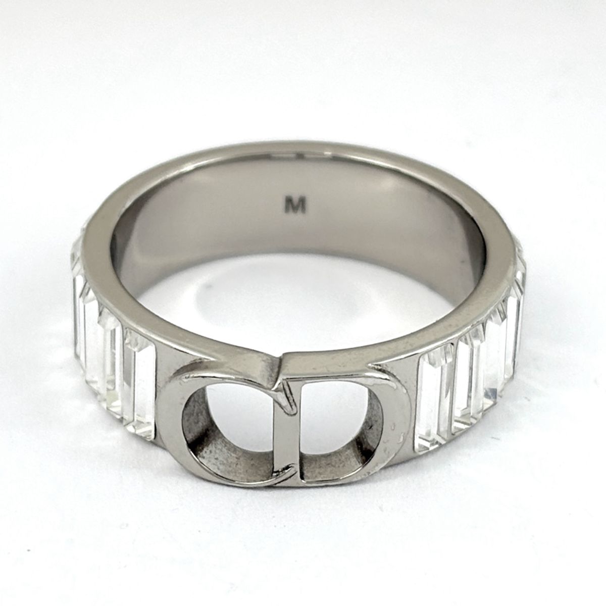 Dior Logo Ring Rhinestone No 19 Silver — view 2