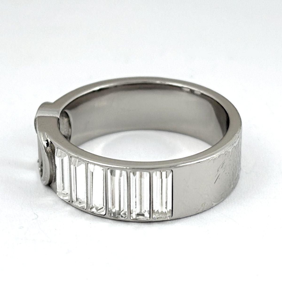 Dior Logo Ring Rhinestone No 19 Silver — view 3