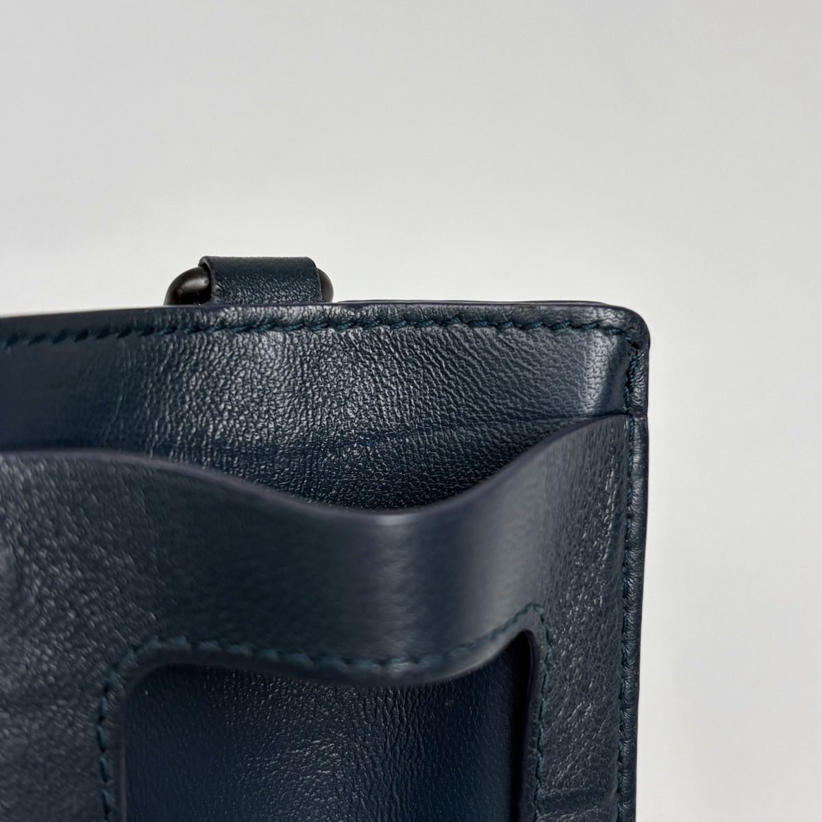 Bottega Veneta Intrecciato Card Case 2-Way Leather Blue — view 4