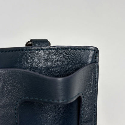 Bottega Veneta Intrecciato Card Case 2-Way Leather Blue — view 4
