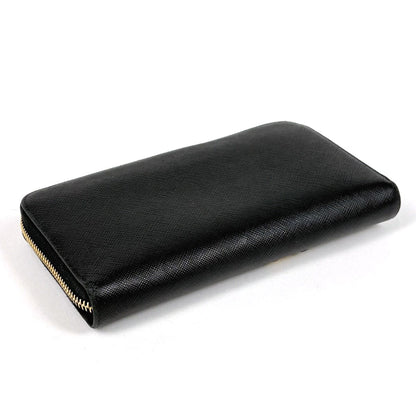 Prada Zip Around Wallet Robot Saffiano Leather Nero — view 2