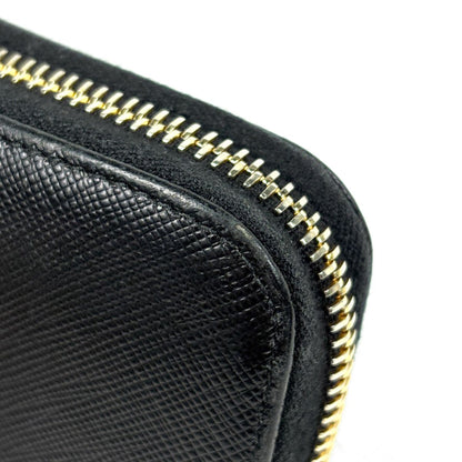 Prada Zip Around Wallet Robot Saffiano Leather Nero — view 4