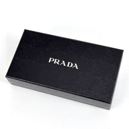 Prada Zip Around Wallet Robot Saffiano Leather Nero — view 8