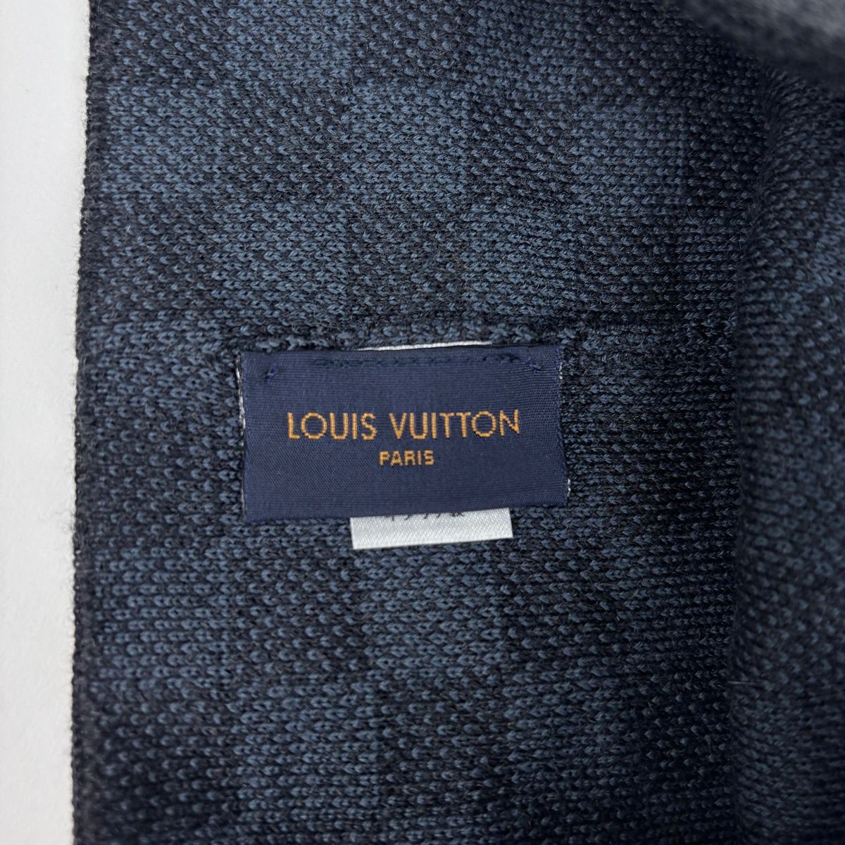 Louis Vuitton Bonnet Petit Damier Knit Cap Hat Cap Wool Polyurethane Gray Blue — view 4
