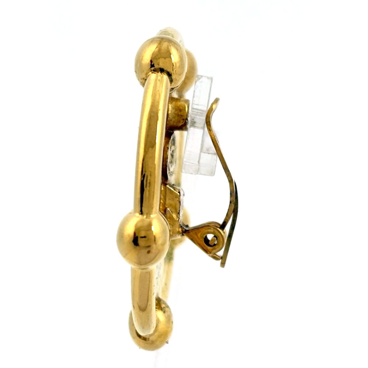 Chanel CC Logo Round Earrings Gold Plated — view 2