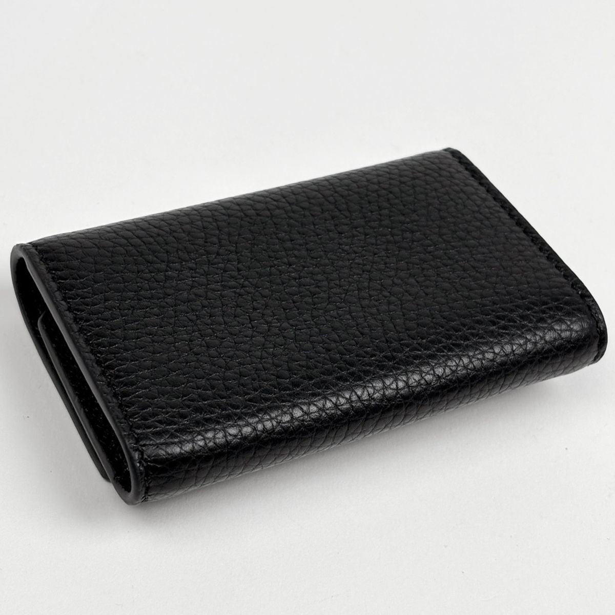 Gucci Interlocking Key Case Leather Black Key Holder — view 2