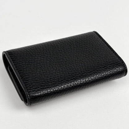 Gucci Interlocking Key Case Leather Black Key Holder — view 2
