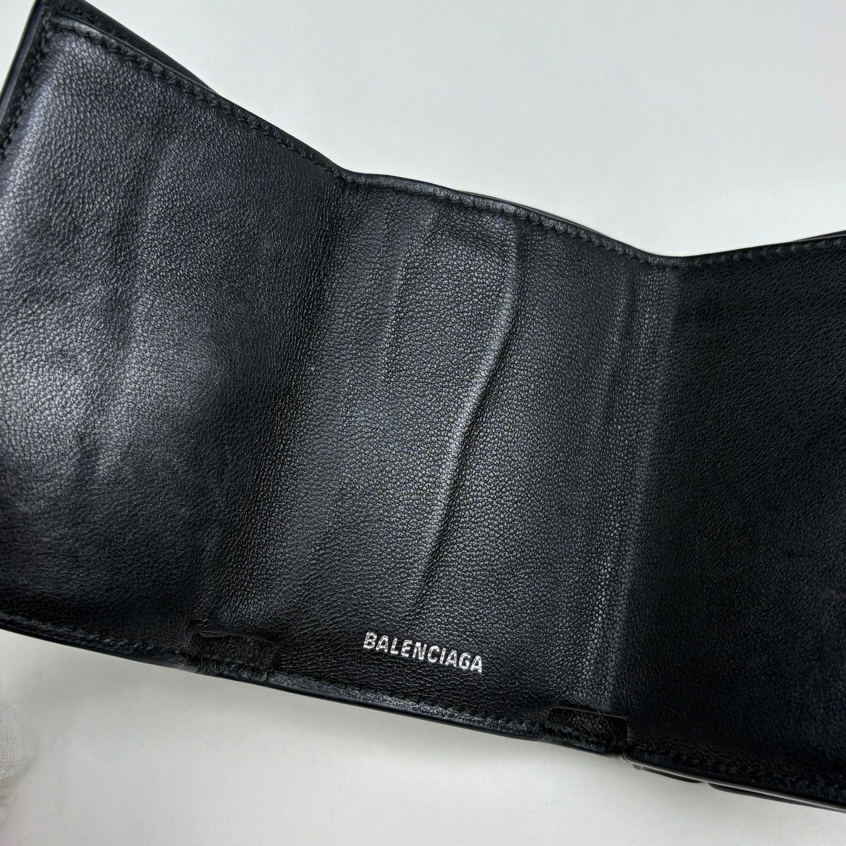 Balenciaga Paper Mini Wallet Leather Black — view 7