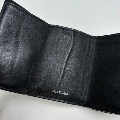 Balenciaga Paper Mini Wallet Leather Black — view 7