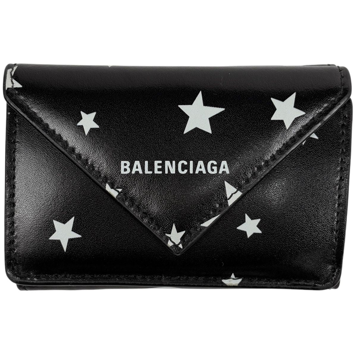 Balenciaga Paper Mini Wallet Leather Black