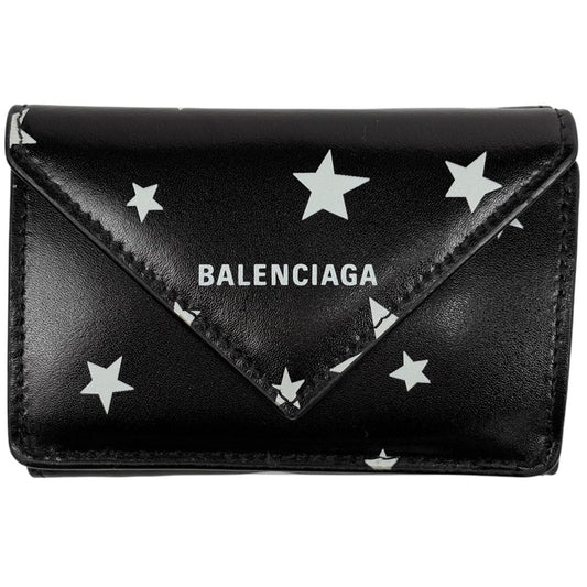 Balenciaga Paper Mini Wallet Leather Black