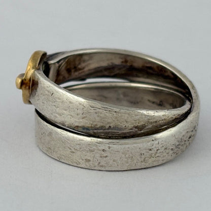 Hermes Double Tour Ring Belt 925 Sterling Silver 750 Gold — view 4
