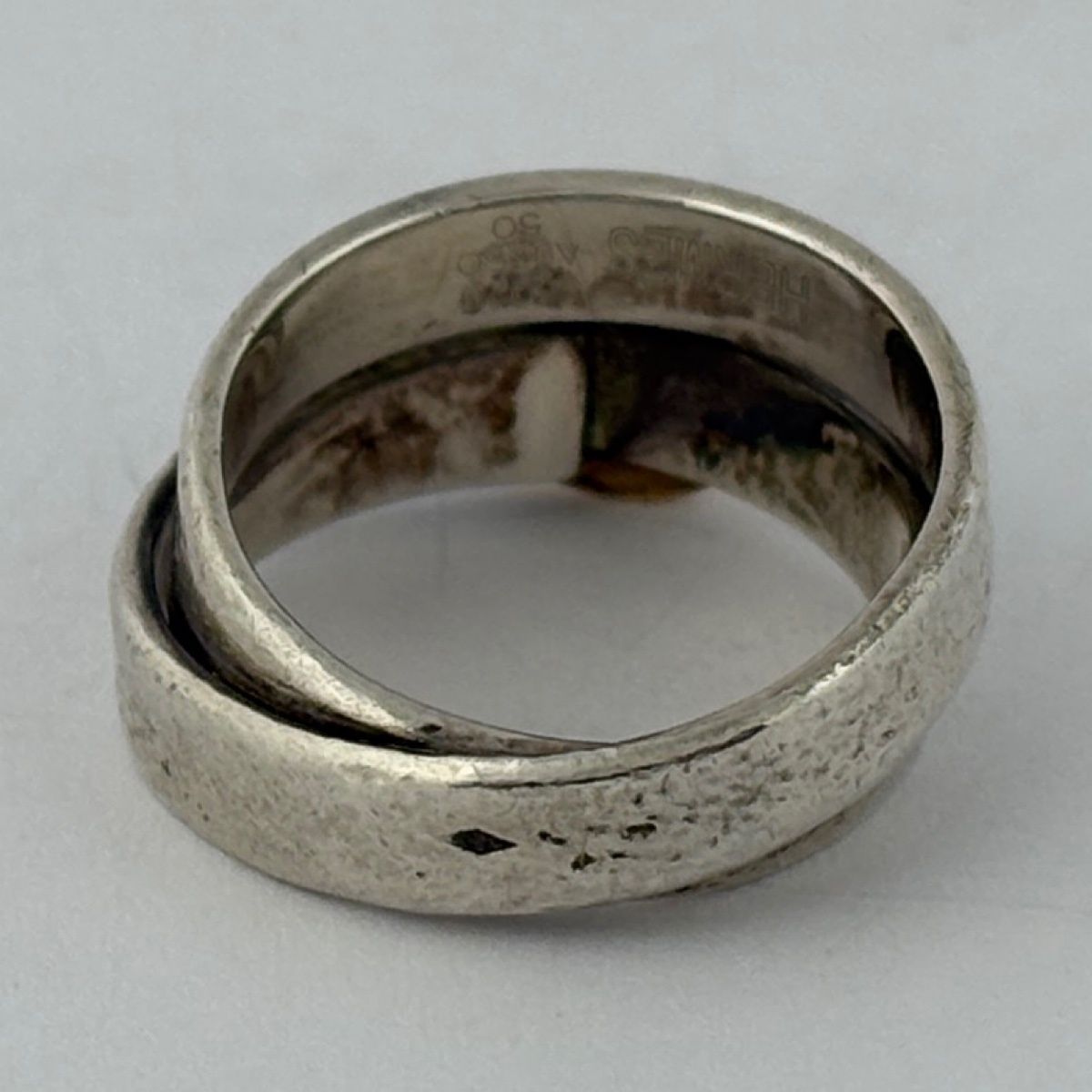 Hermes Double Tour Ring Belt 925 Sterling Silver 750 Gold — view 3