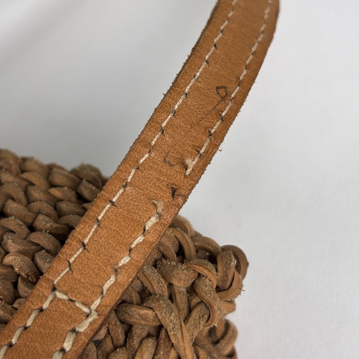 Chanel Logo Shoulder Bag Leather Brown — view 6