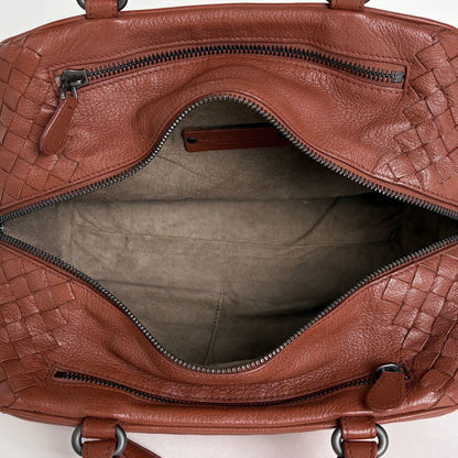 Bottega Veneta Intrecciato Handbag Leather Brown — view 6