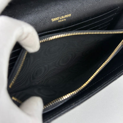 Saint Laurent Yves Cassandra Classic Chain Wallet 2-Way Shoulder Bag Leather — view 7