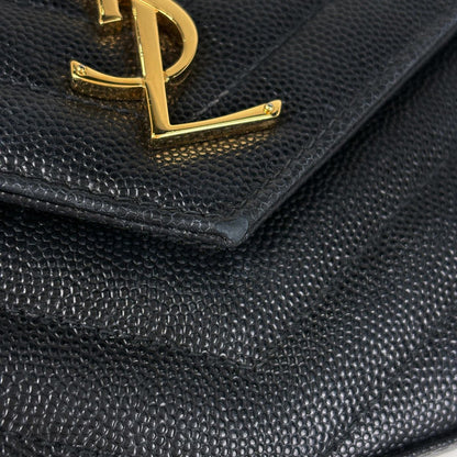 Saint Laurent Yves Cassandra Classic Chain Wallet 2-Way Shoulder Bag Leather — view 4