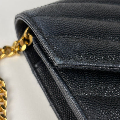 Saint Laurent Yves Cassandra Classic Chain Wallet 2-Way Shoulder Bag Leather — view 5