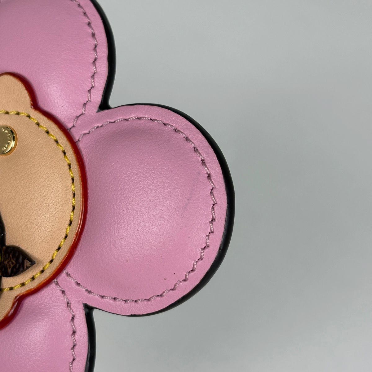 Louis Vuitton Vivienne Strap Bag Charm Monogram Leather Brown Pink — view 3