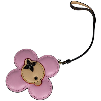 Louis Vuitton Vivienne Strap Bag Charm Monogram Leather Brown Pink
