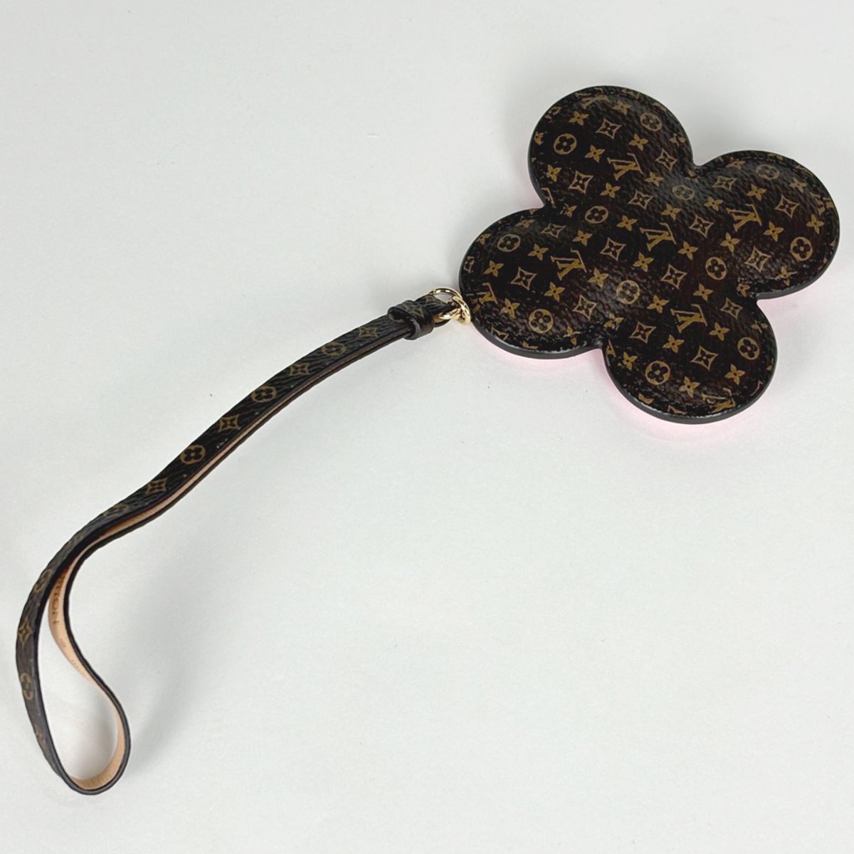 Louis Vuitton Vivienne Strap Bag Charm Monogram Leather Brown Pink — view 2