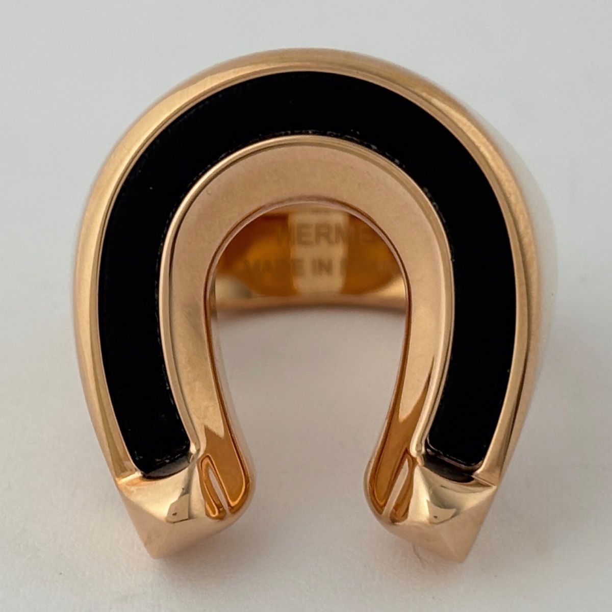Hermes Joquette Ring Pink Gold Black — view 2