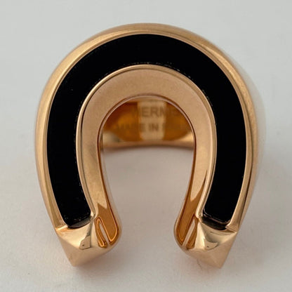 Hermes Joquette Ring Pink Gold Black — view 2