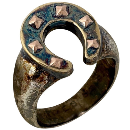 Hermes Horse Shoe Ring 925 Sterling Silver