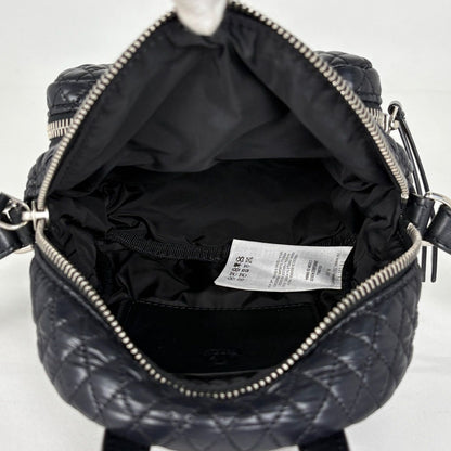 Moncler Logo Shoulder Bag Quilted Nylon Black — view 6
