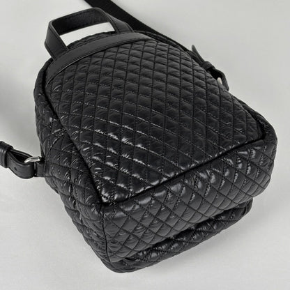 Moncler Logo Shoulder Bag Quilted Nylon Black — view 2