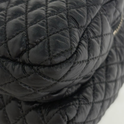 Moncler Logo Shoulder Bag Quilted Nylon Black — view 3