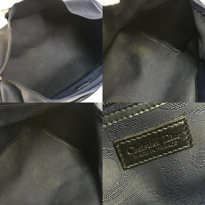 Dior Boston Bag Trotter Logo Leather Navy — view 9