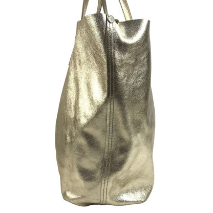 Tiffany & Co Shoulder Bag Logo Reversible Leather Gold — view 3