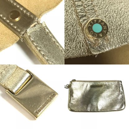 Tiffany & Co Shoulder Bag Logo Reversible Leather Gold — view 8