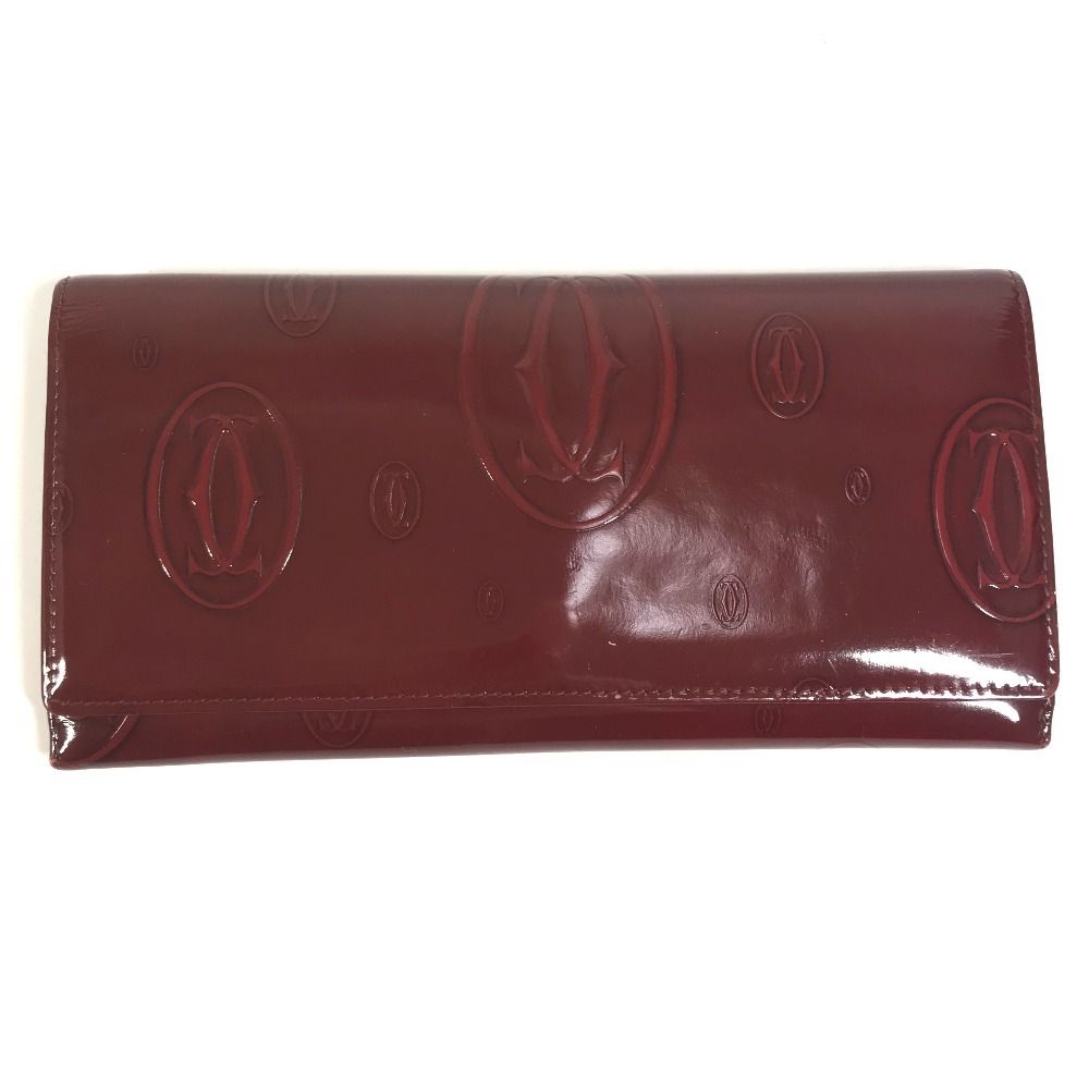 Cartier Wallet Happy Birthday Logo Patent Leather