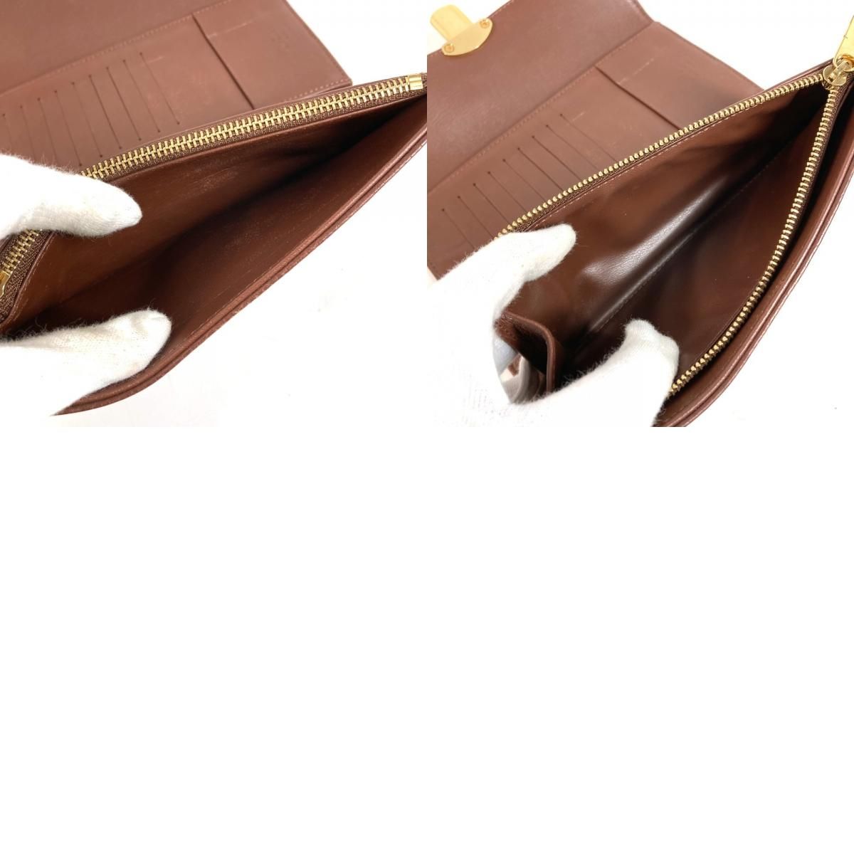 Louis Vuitton Wallet Portefeuille Amelia Monogram Mahina Brown — view 9