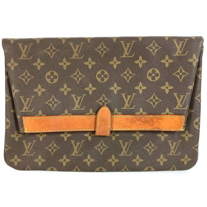 Louis Vuitton Clutch Pochette Prianto Monogram Canvas Brown