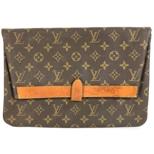 Louis Vuitton Clutch Pochette Prianto Monogram Canvas Brown